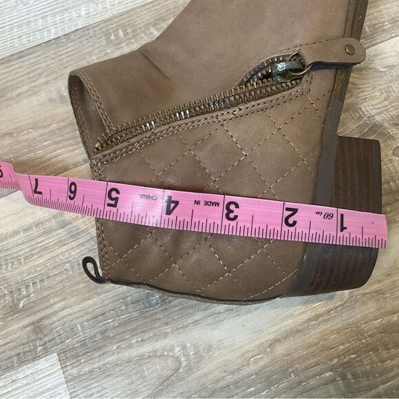 Sociology Booties Women’s 10 Brown Zip Up Healed - Picture 6 of 8